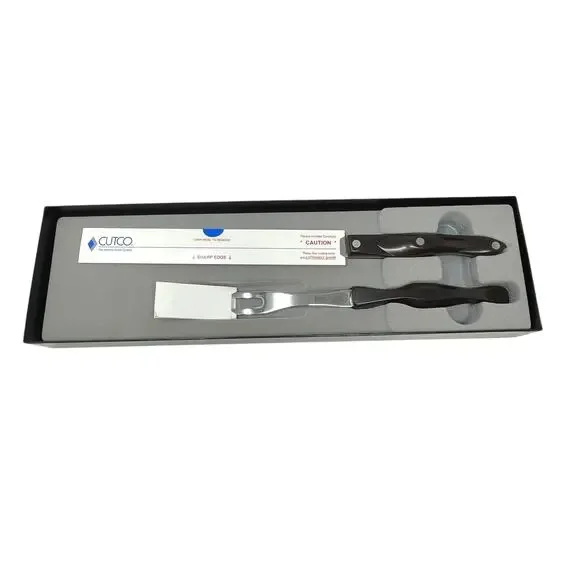 Cutco #1834CD Premium Carving Set Open Gift Box 9” Carver Knife & Fork USA - Picture 2 of 13